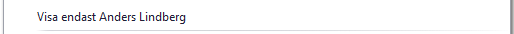 6. Visa endast Anders Lindberg